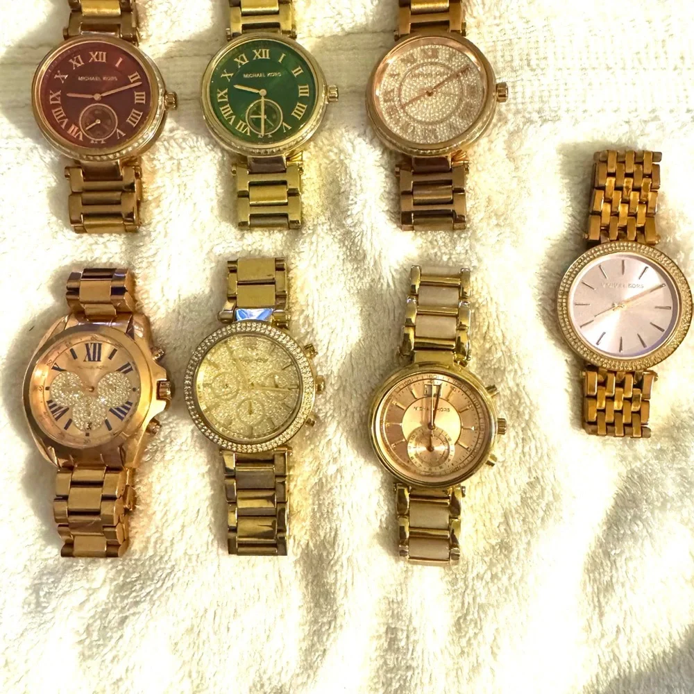Michael Kors Roski watches Gold and Rose Gold Watch Collection sold separately - Picture 1 of 2